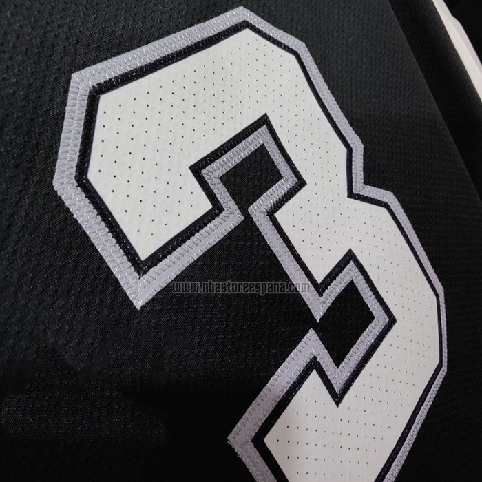 Camiseta San Antonio Spurs Keldon Johnson NO 3 Icon Autentico Negro